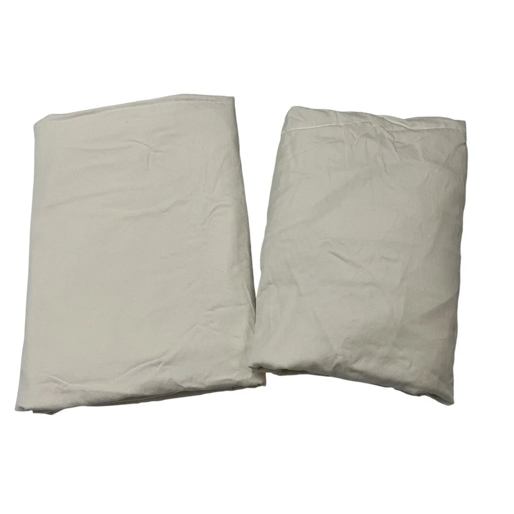 Lauren Ralph Lauren Sheet Set Twin White Cotton Flat & Fitted Only